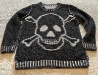 Sweter  dwustronny pirat czaszka Benetton
