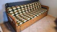 Kanapa sofa drewniana z szuflada
