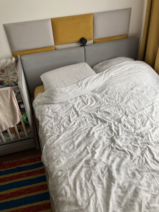 Łóżko z pojemnikiem i materacem premium 140x200