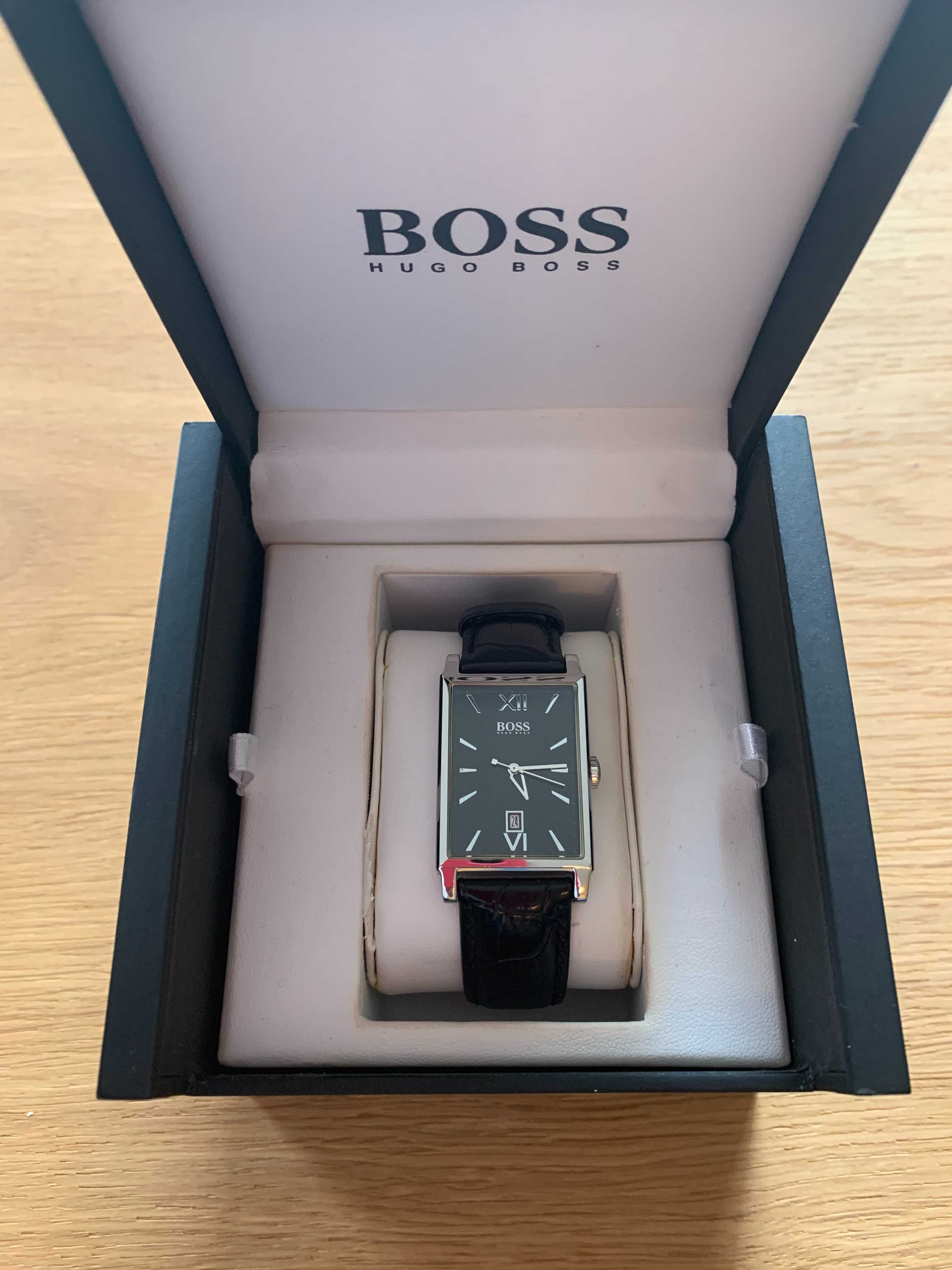 Zegarek męski Hugo Boss na skórzanym pasku.