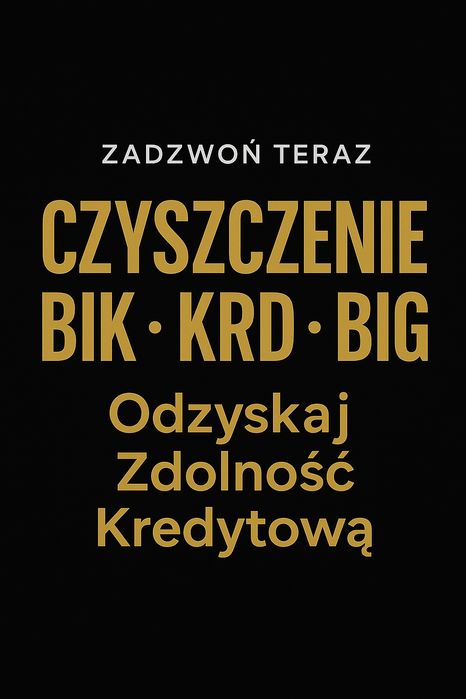Czyszczenie BIK/KRD/BIG • Obniżenie rat • Nakaz Zapłaty • Komornik •