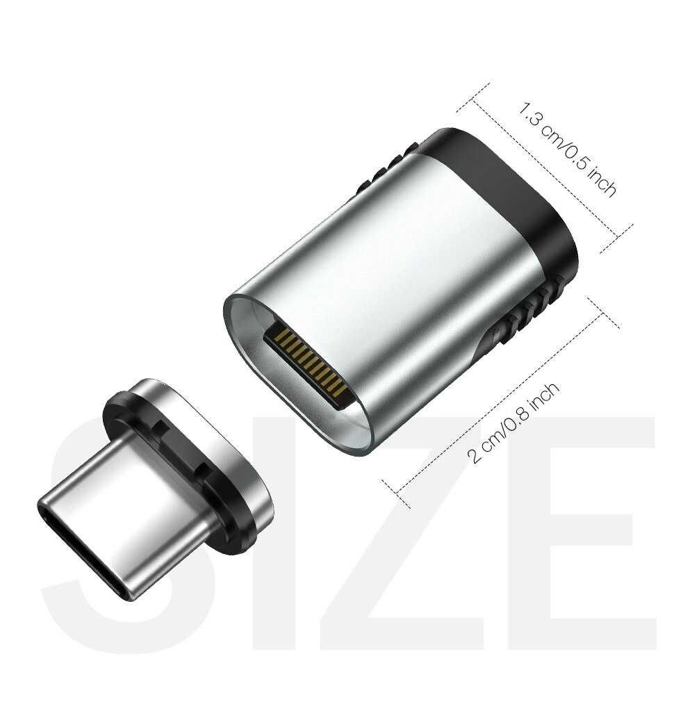 Магнитный адаптер Type C 100 Вт 24 Pin