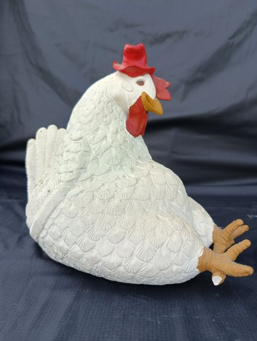 Duży ceramiczny kogut figurka