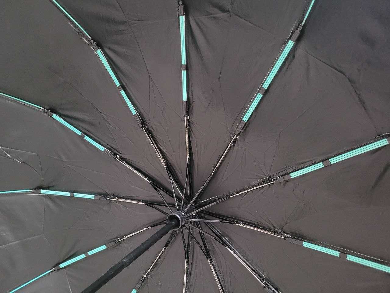 Прочный женский зонт-автомат  12карбоновых ТРОЙНЫХ  спиц антиветер SKS