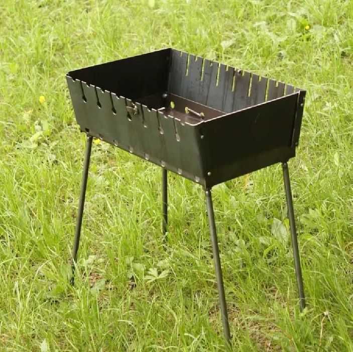 Раскладной мангал 3️⃣мм на 8 шампуров + 8 шампуров (ручка металл). 3мм