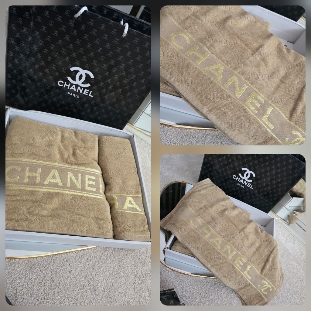 Reczniki komplet ręczników  70x140  90x 50  Gucci  Chanel  BURBERRY