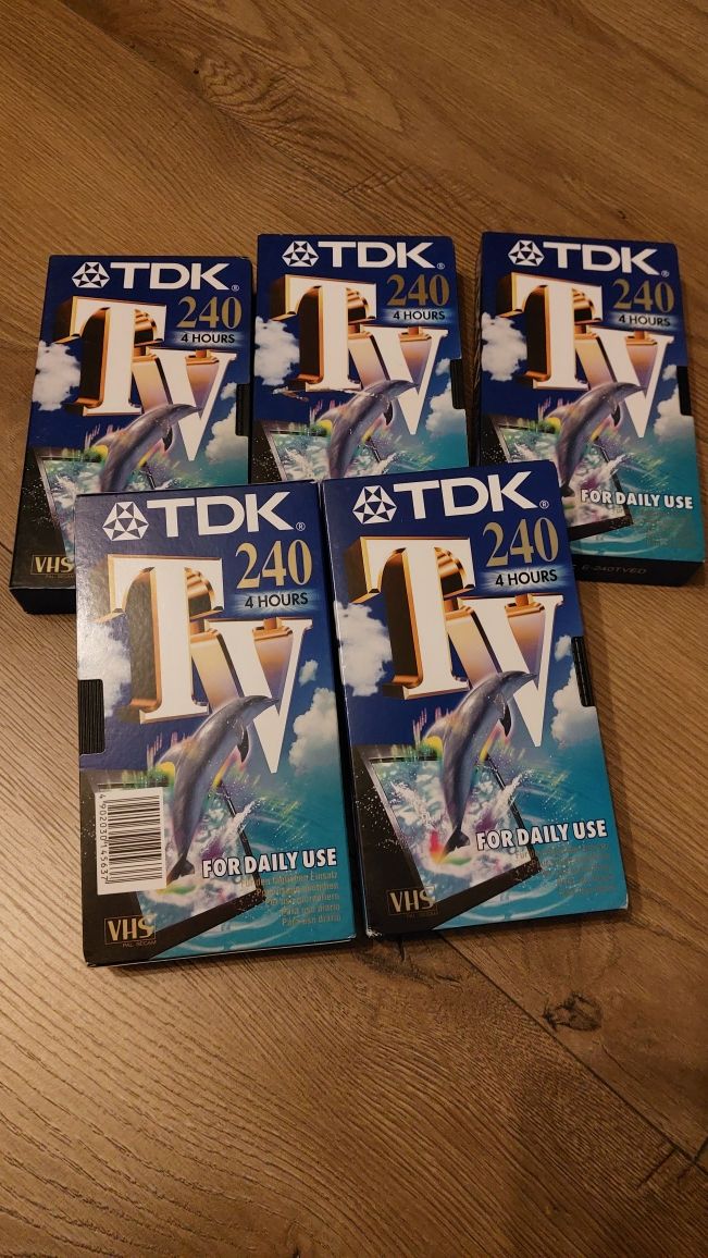 Kasety VHS TDK TV E240 Zestaw 12szt #2