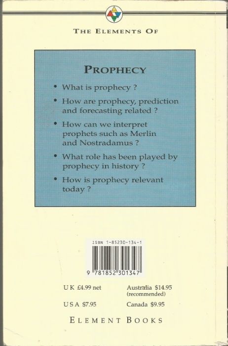 The Elements of PROPHECY R J Stewart 1990