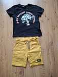 Bluzka w tygrysa 122 coccodrillo i spodenki musztardowe116cooccodrillo