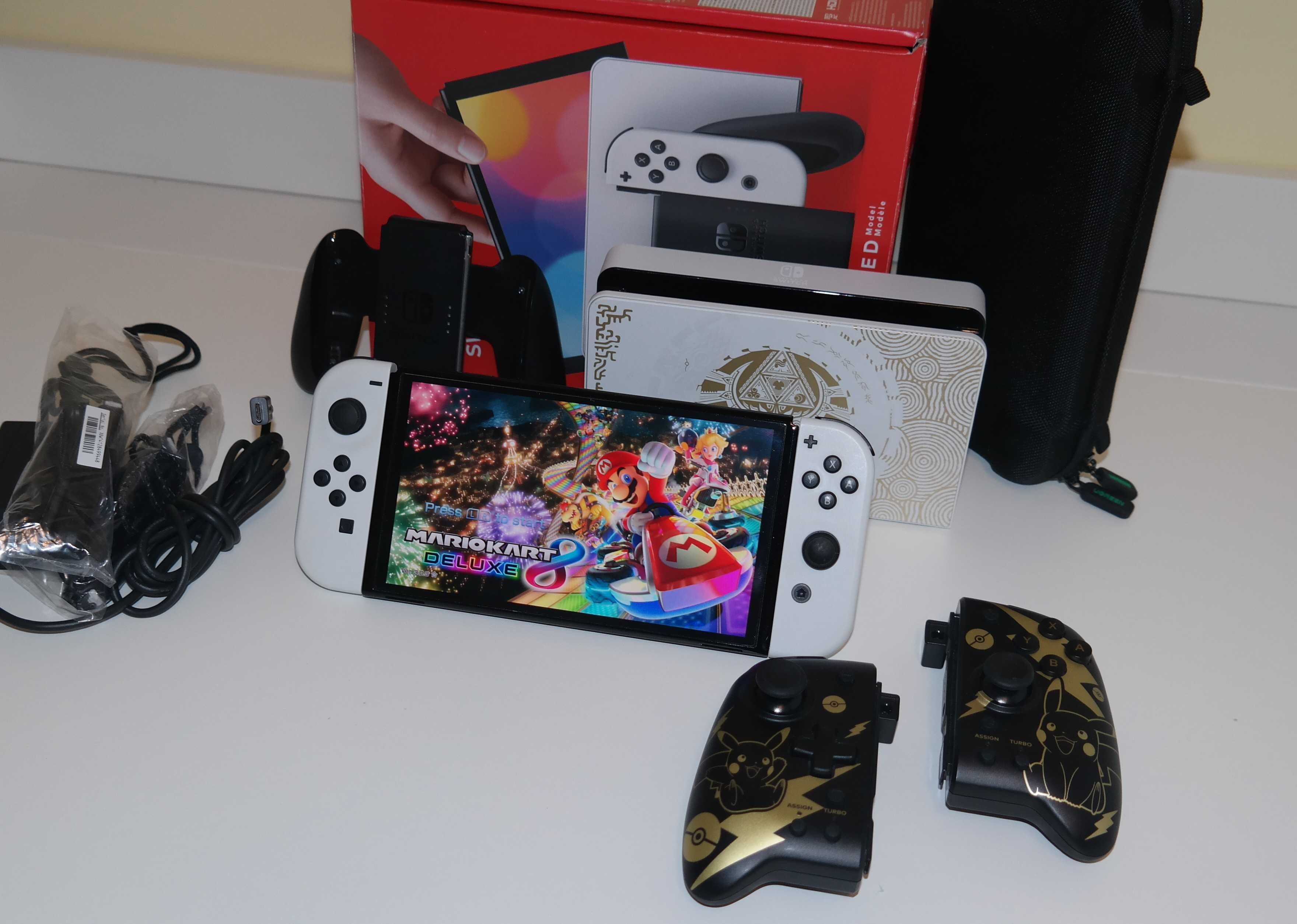 Nintendo Switch Oled 256 GB przeróbka Kamikaze CFW + Akcesoria