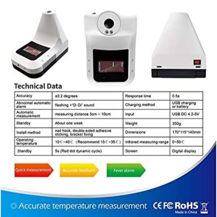 K3 Termometr Ścienny Termoscanner Automatyczny TEMPERATURA