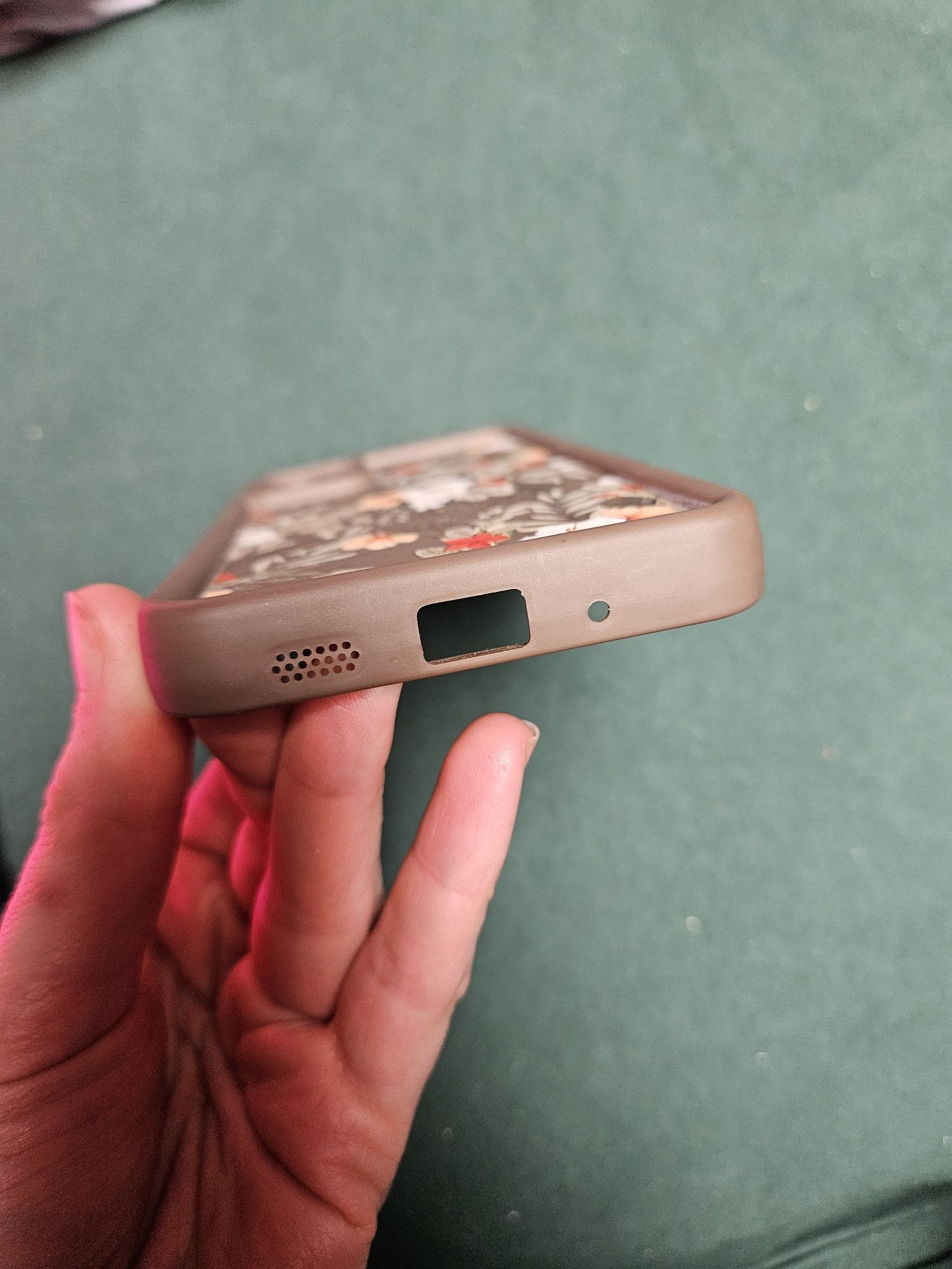 Etui case samsung s20 fe kwiaty brązowy