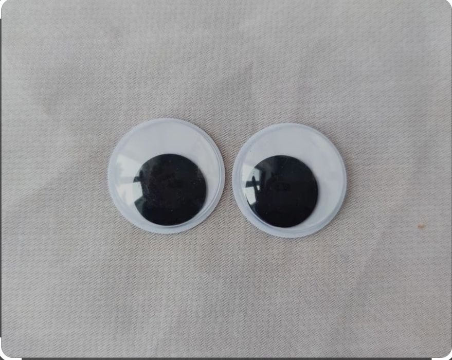 12мм 50шт Набір для виробів Очі чорні декоративні елементи рухливі