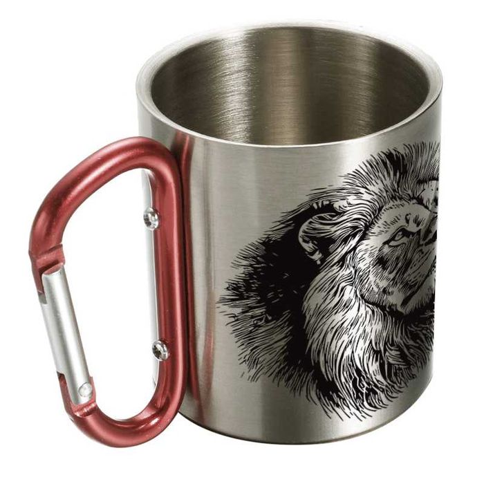 Kubek z karabińczykiem z nadrukiem Lwa, 300ml (NOWY)