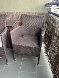 4 krzesla typu wiklinowe ogrodowe balkoniwe
