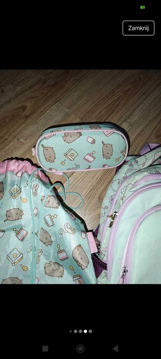 Pusheen zestaw plecak piórnik worek