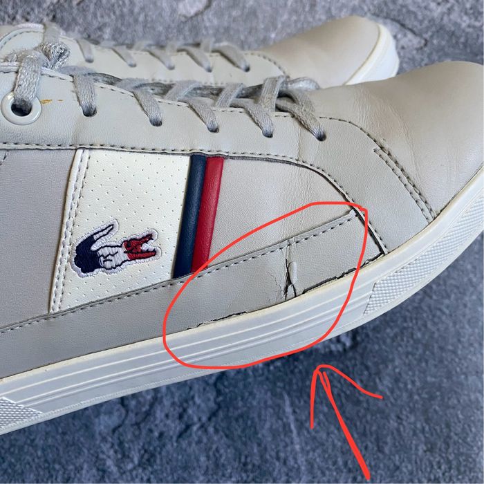 Кеди чоловічі від lacoste, сірі кеди-кросівки лакоста франція, vintage