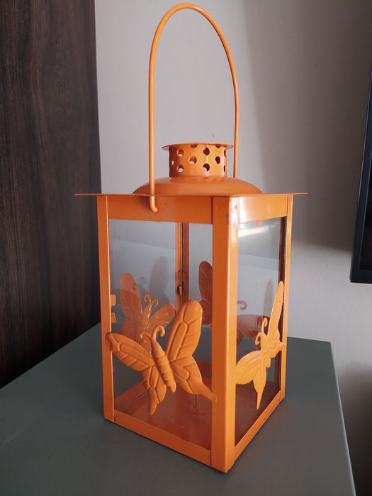 Lampion metalowy 10x20cm