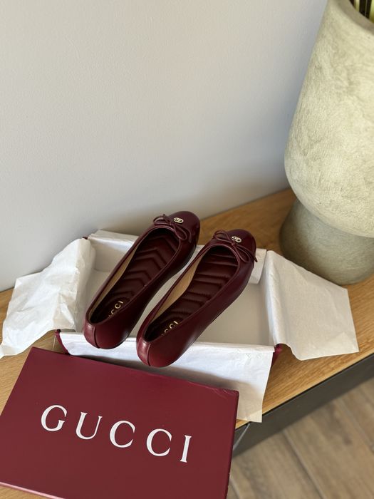 Балетки gucci бургунді гуччі 37(23,5),38(24),40(25),41(25,5) туфлі