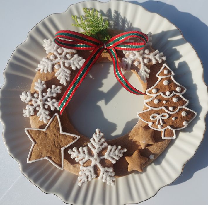 Wianek z Piernika Gwiazdka Choinka Mikołajki Prezent dla Nauczyciela