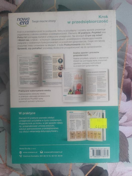 Krok w przedsiębiorczość podstawy przedsiębiorczości Nowa Era