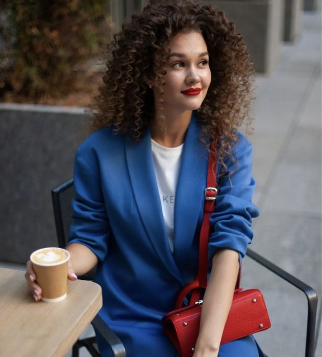 Брючный костюм ультрамарин , Momot ателье . Размер S