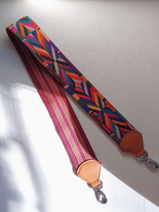 Pasek do torebki etno folk dwustronny