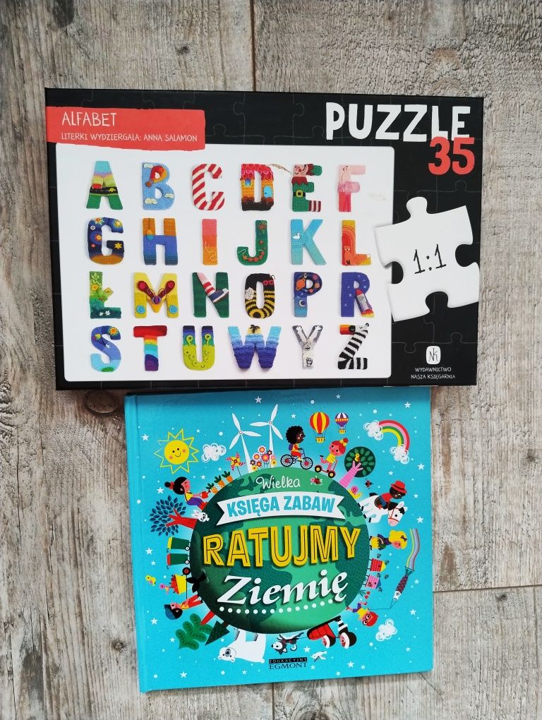 Puzzle alfabet, Egmont ratujmy Ziemię wielka księga zabaw