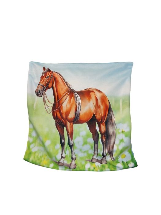 Poszewka na jasiek, poduszkę, koń, konik, welurek i minky, handmade