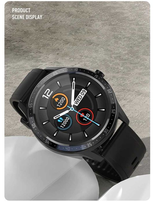 SmartWatch S32 tętno, ciśnienie, O2, kroki, powiadomienia.