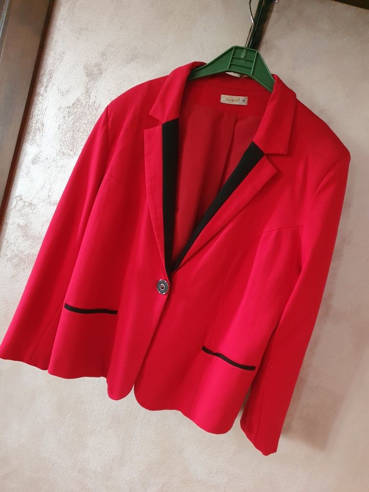 Żakiet marynarka 50 czerwona