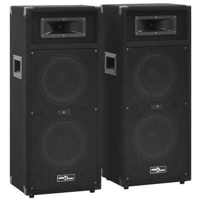 Colunas de palco Hifi profissionais passivas 2 pcs 1000 W preto