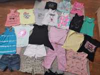 Mega paka zestaw na lato dla dziewczynki 152 158 XS koszulki spodenki