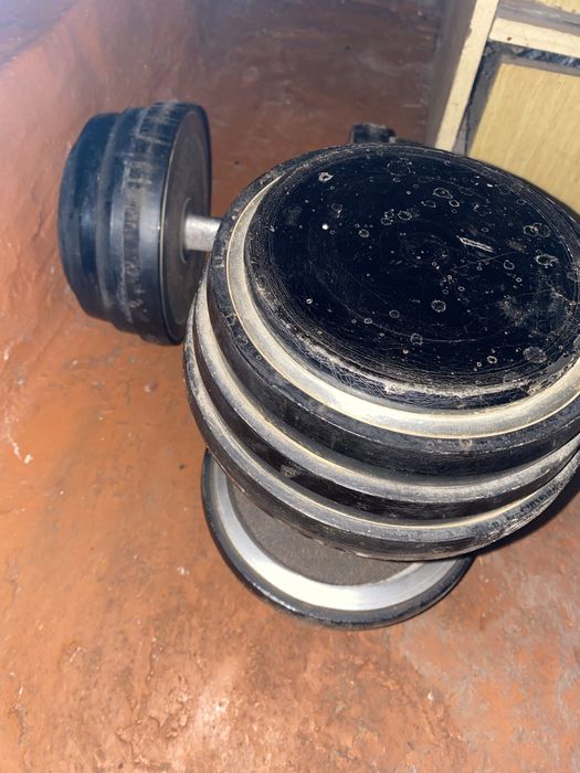 Гантели 24 кг разборные с резиновым оплетом