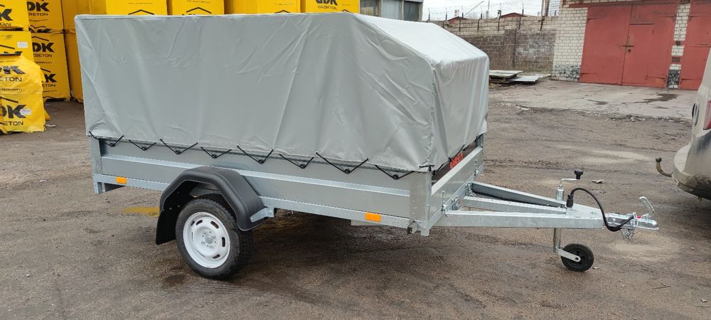 Прицеп бортовой оцинкованный 2.5х1.5 урса, ursa самосвал с тентом