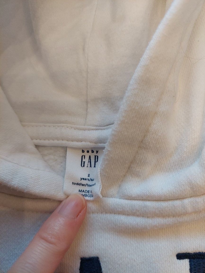 Biała bluza GAP na 2 latka