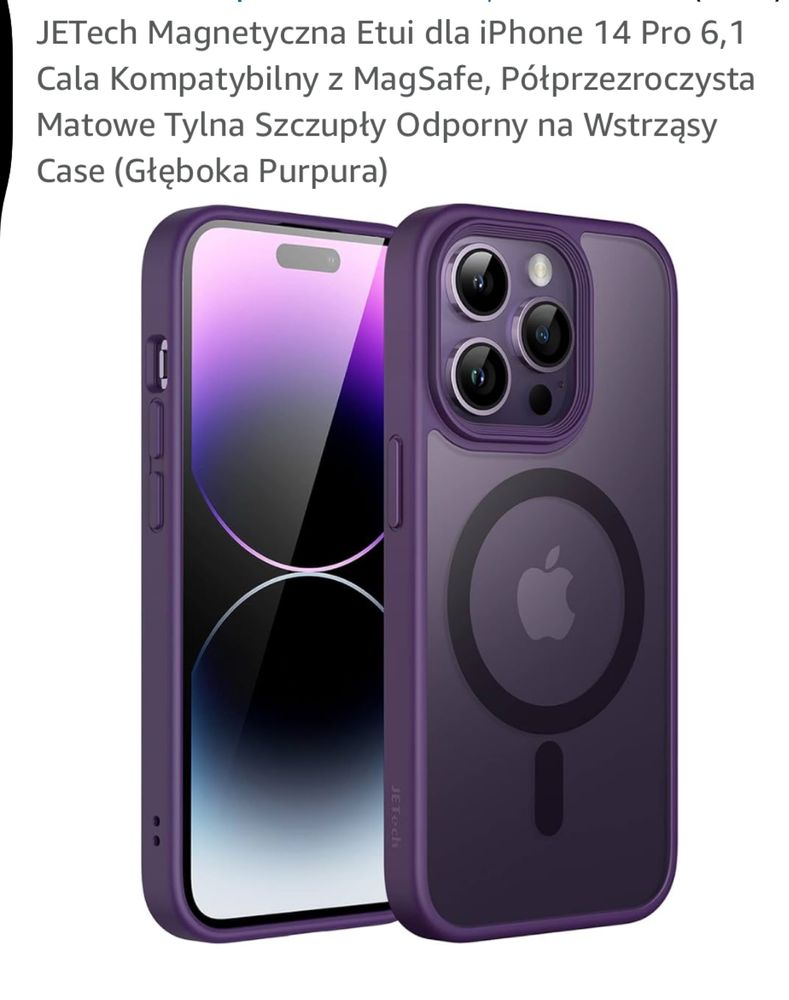 Magnetyczne Etui Case JETech iPhone 14 Pro