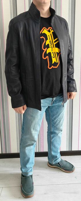 Продам чоловічу осінню куртку з натуральної шкіри 50 розмір