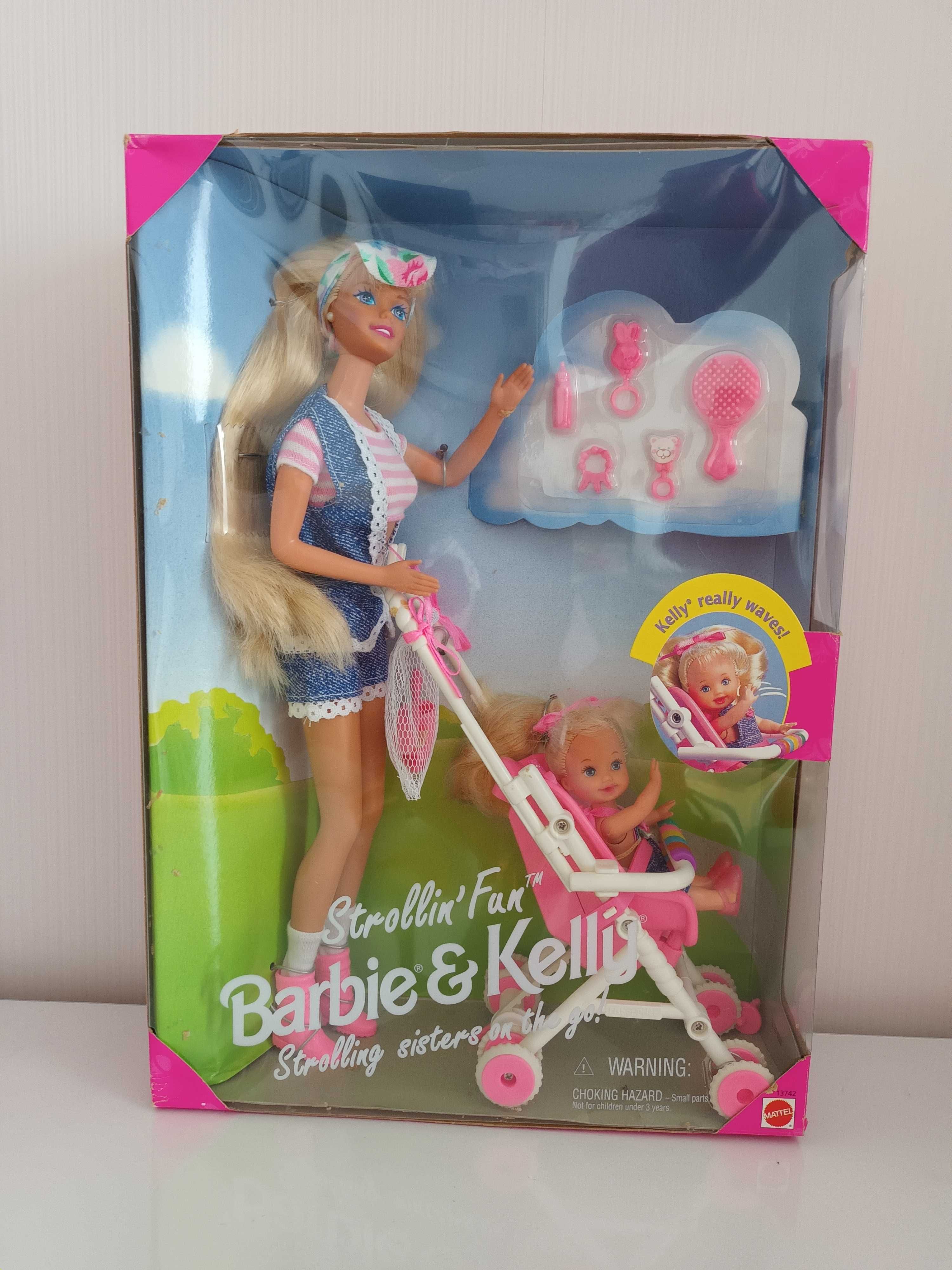 Рідкісний набір ляльок Барбі та Келлі 1995 Strollin' Fun Barbie Kelly