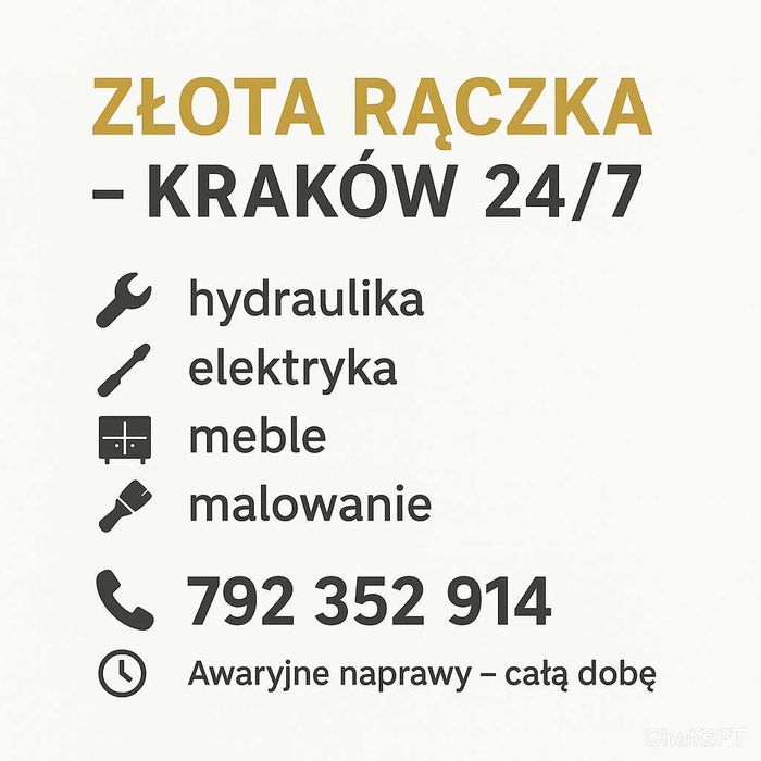 Złota rączka – KRAKÓW I OKOLICE – 24/7