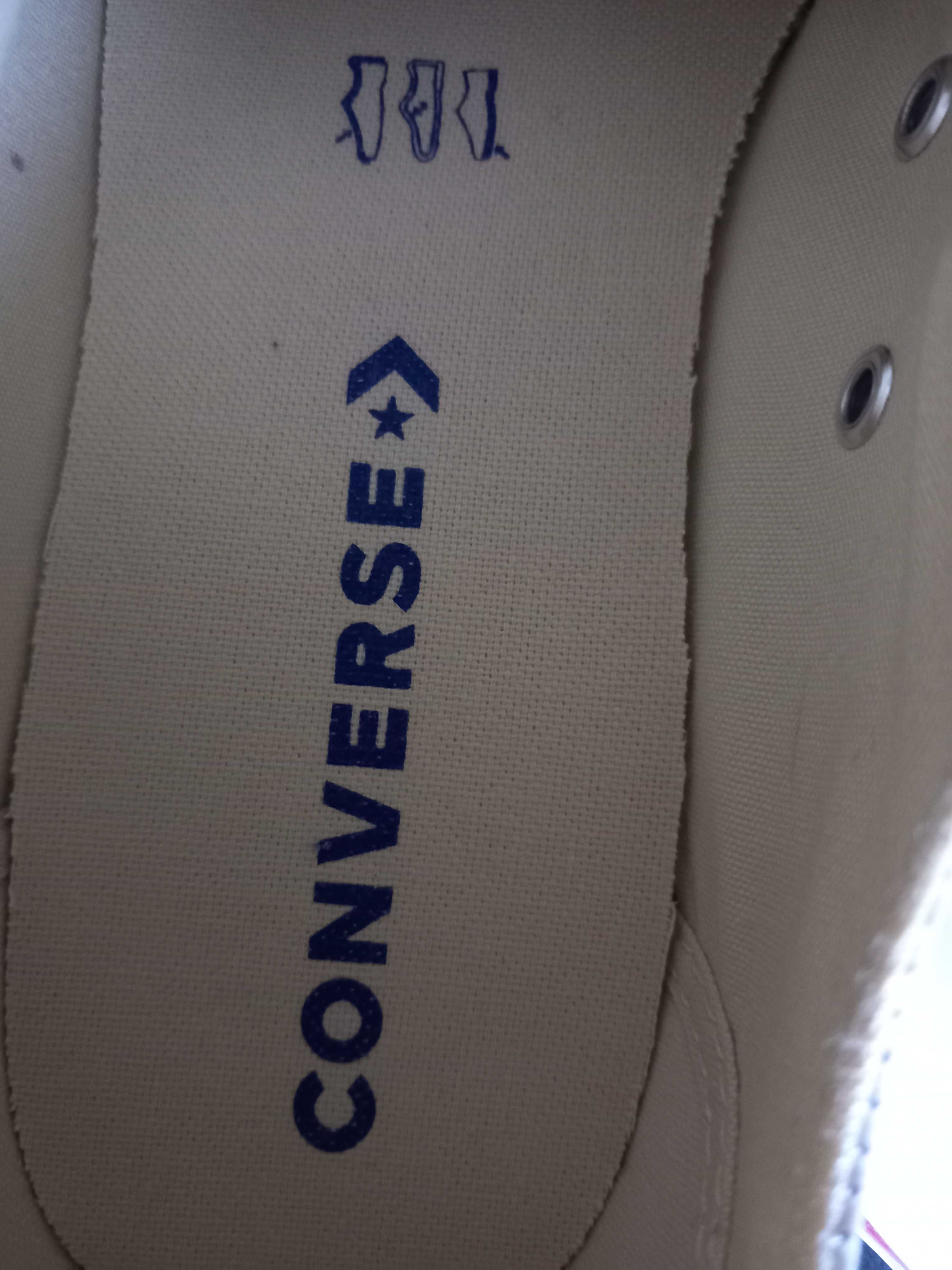 Converse All Star białe trampki niskie klasyczne oryginał, skórzane 41