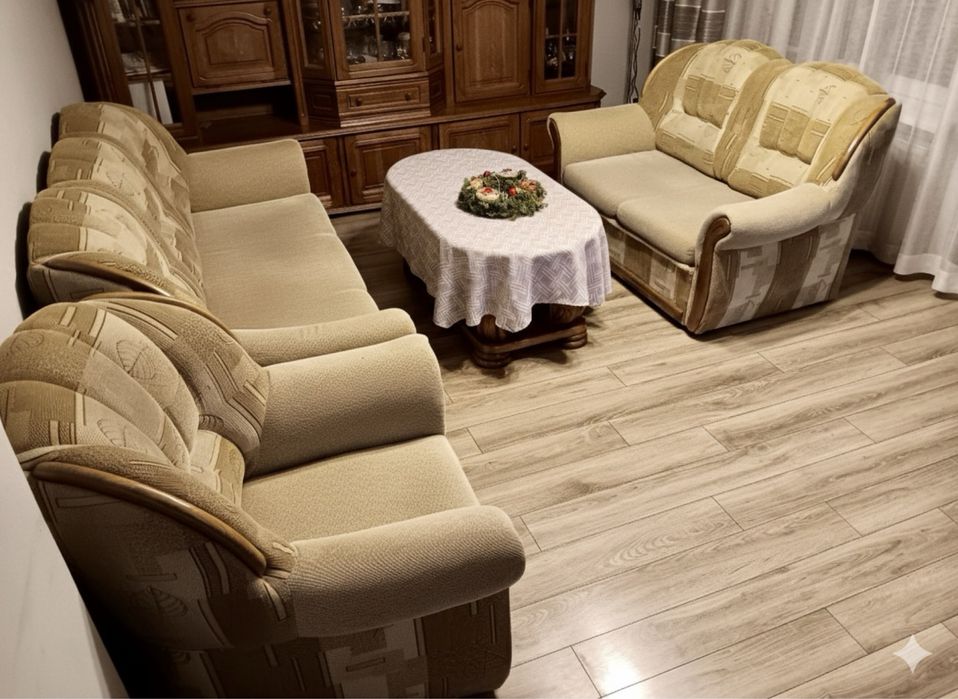 Zestaw kanap 3,2,1 - wypoczynek sofa i fotel do salonu