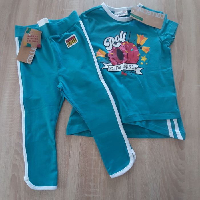 Komplet Nowy Coccodrillo spodnie i bluzeczka retro style