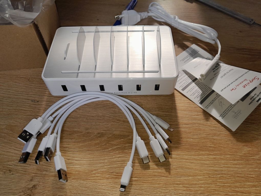 Stacja szybkiego ładowania 8a 6xusb (2 iphone 2 usb c 2 micro usb)