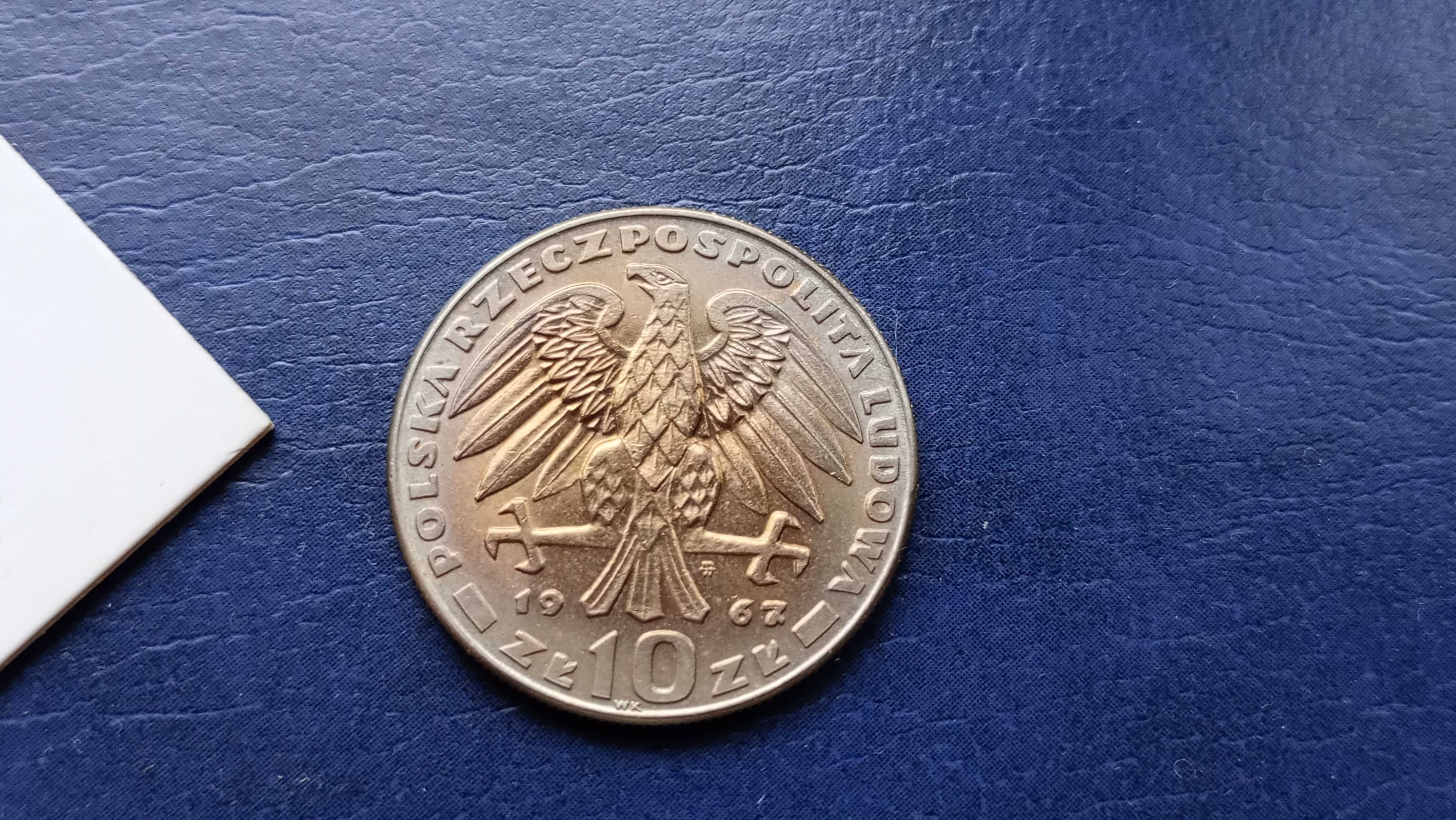 Stare monety 10 złotych 1967 Świerczewski stan menniczy PRL