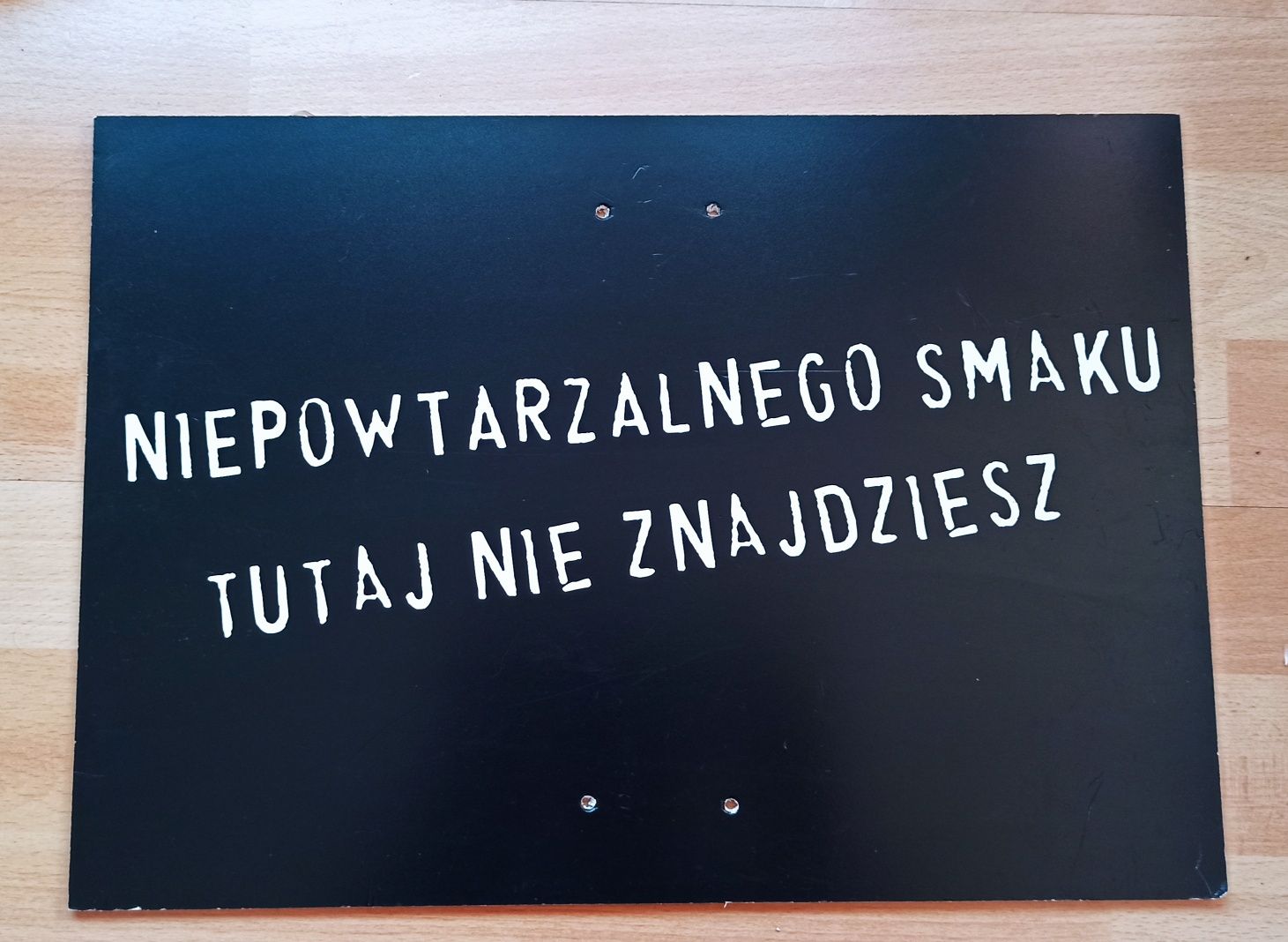 Stara tabliczka reklama trawnikowa slogan plakat ozdoba baru pubu szyl