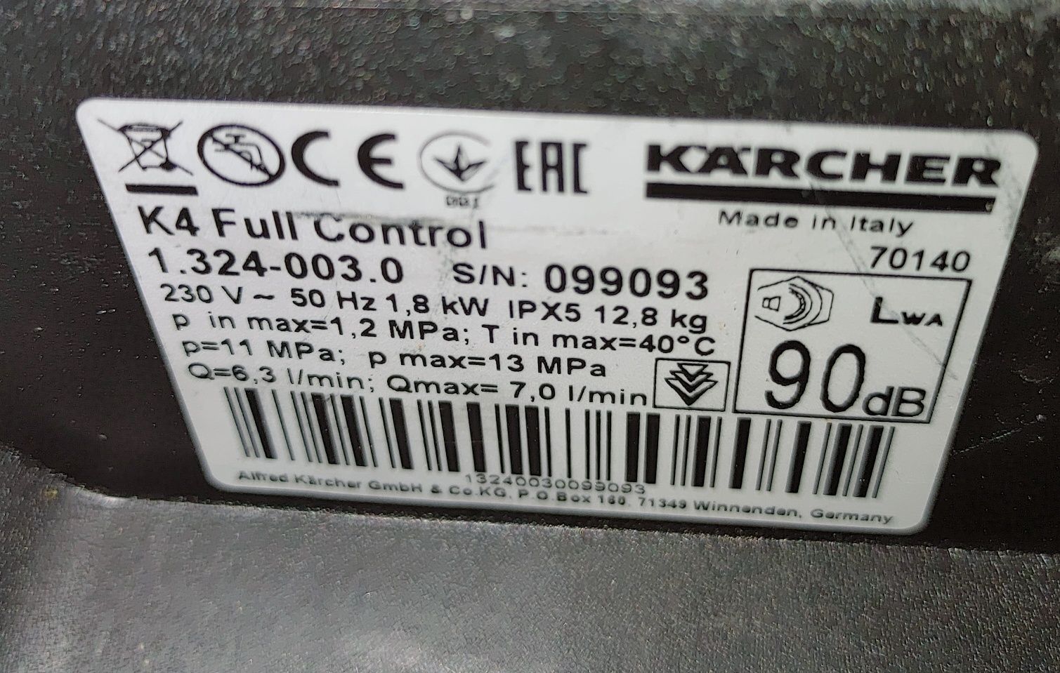 Myjka ciśnieniowa Karcher K4 Full Control
