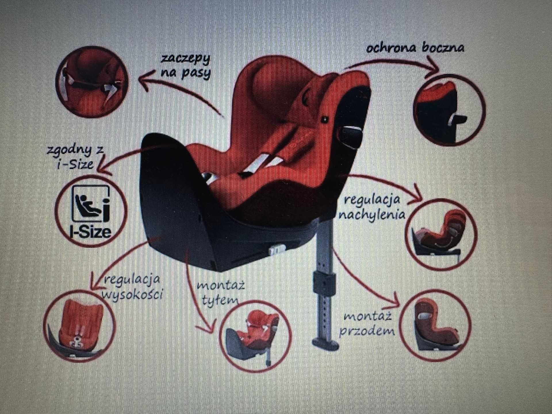 FOTELIK CYBEX SIRONA Zi I-Size Grey (Plus) z bazą obrotową 360