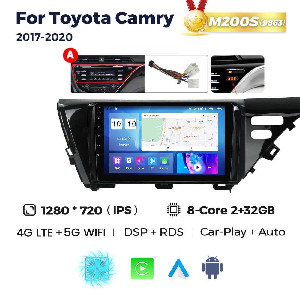 Штатна магнітола Toyota Camry 70 GPS навігація Тойота Android