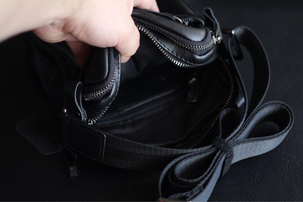 Сумка з натуральної шкіри чоловіча через плече. Барсетка шкіряна